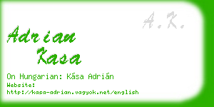 adrian kasa business card
