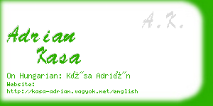 adrian kasa business card